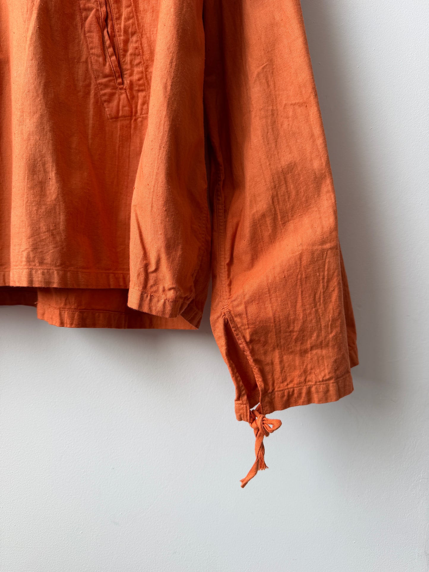 Vintage Overhead Cotton Smock Jacket Czech Burnt Orange