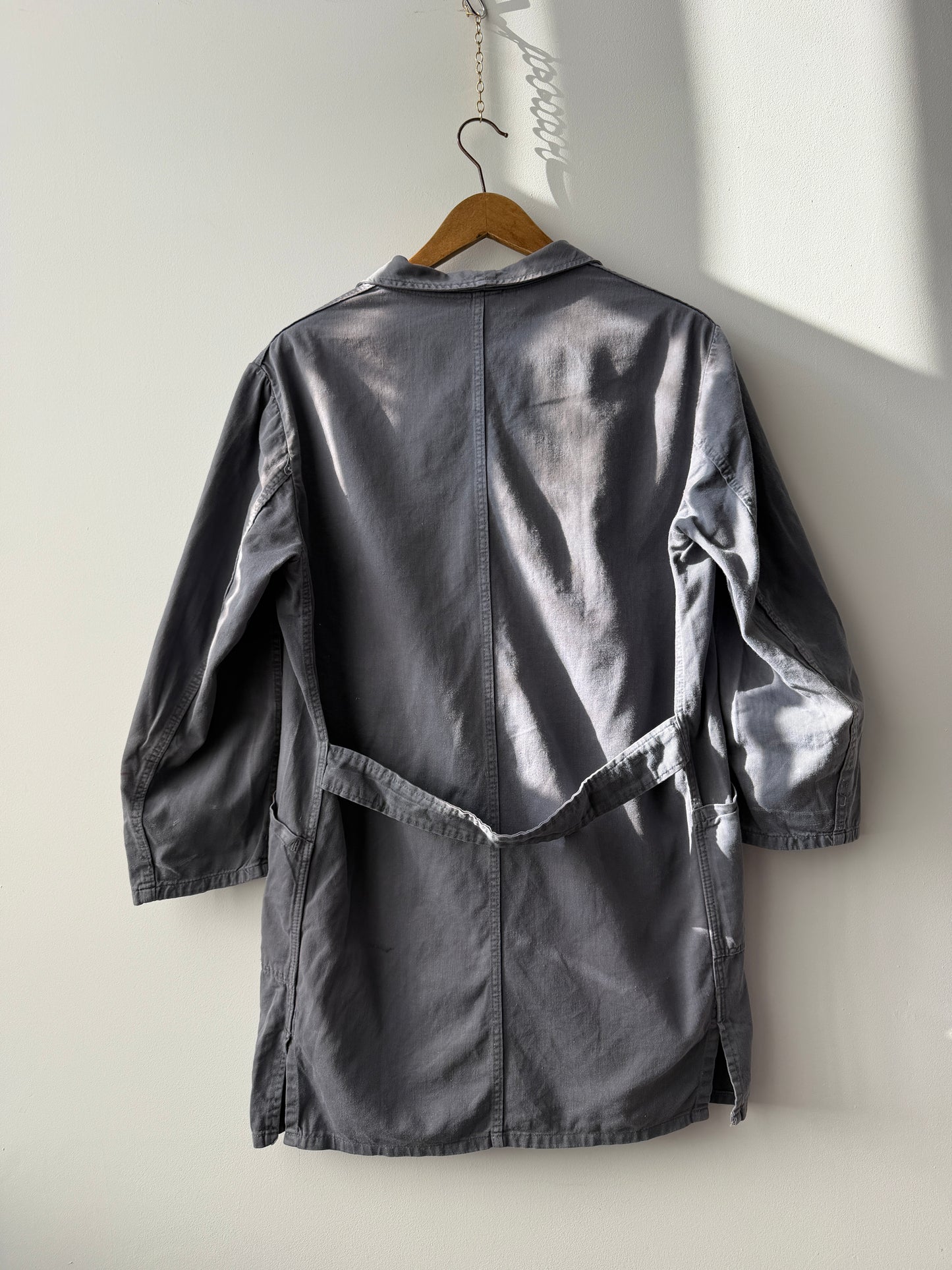 Vintage Grey Duster Workwear Coat