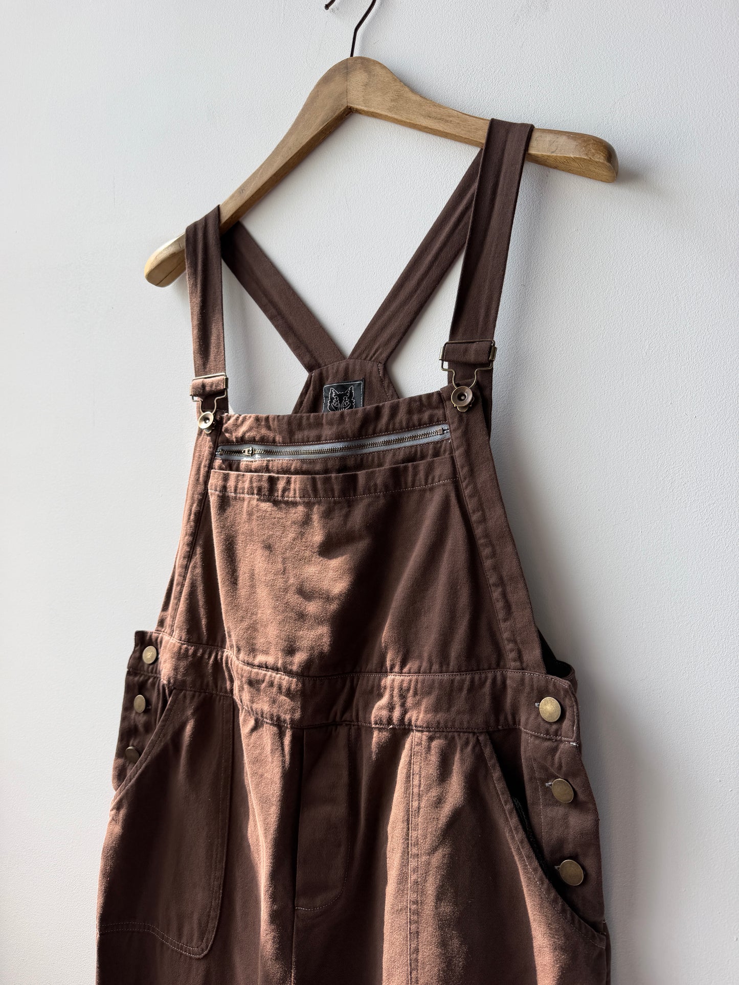 Brown French Workwear Dungarees