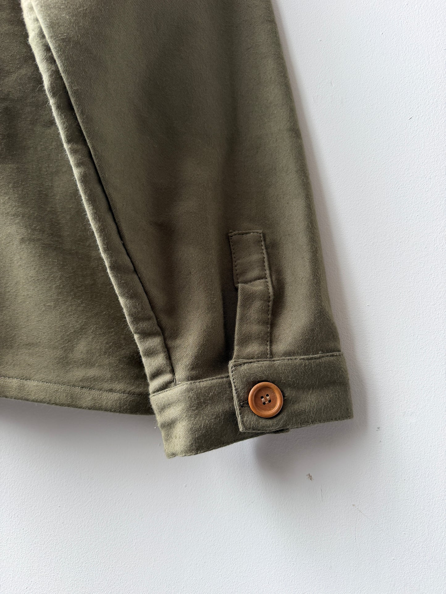 WOLF Reworked Chore Jacket Contrast Red Stitch Moss Green 2XL