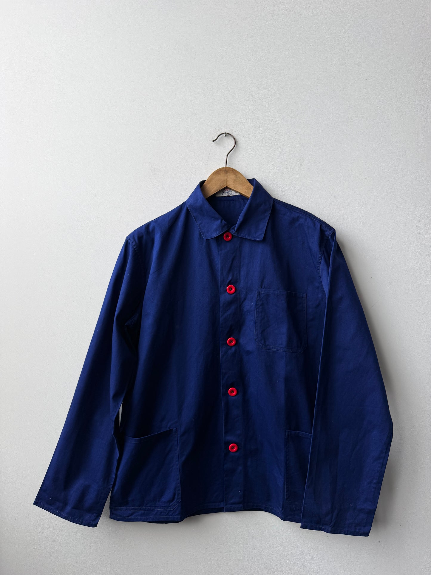 Cherry Red Buttoned Vintage Chore Jacket