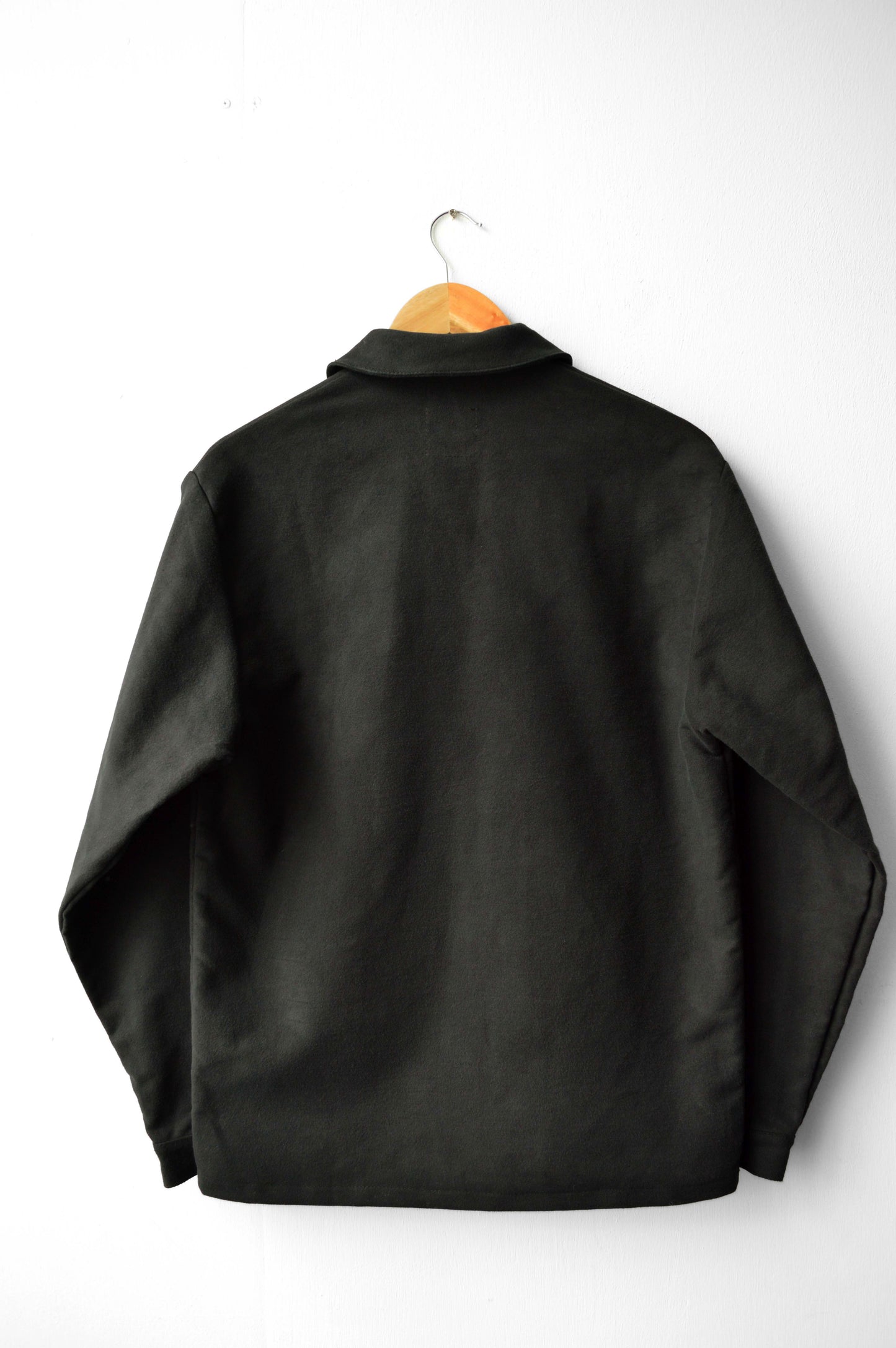 Black French Moleskin Chore Jacket Made In England