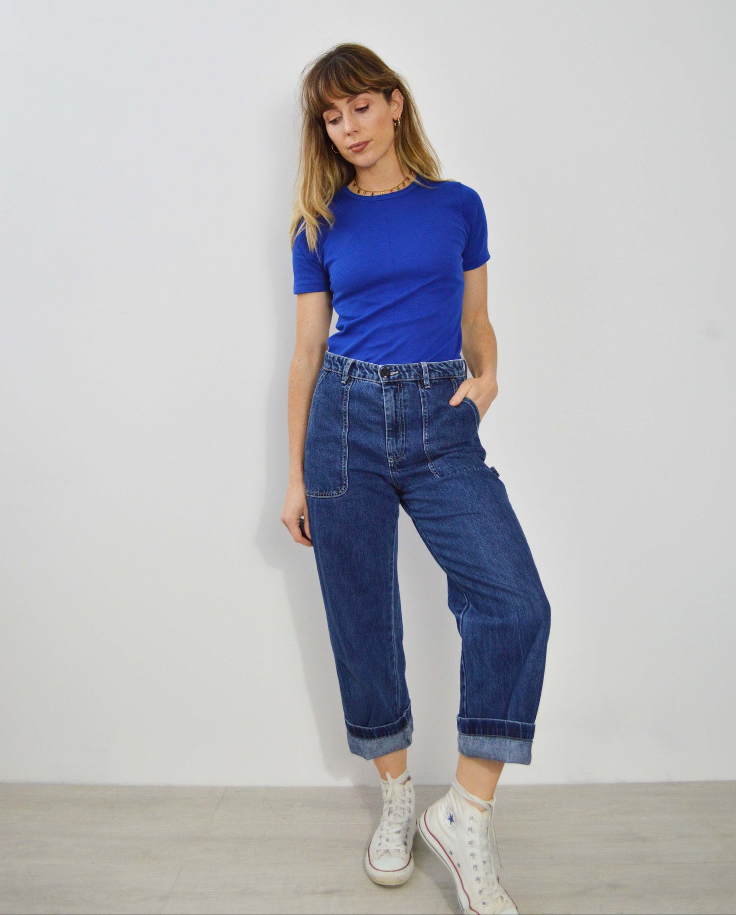 Vintage 1987 French Cobalt Blue T-shirt