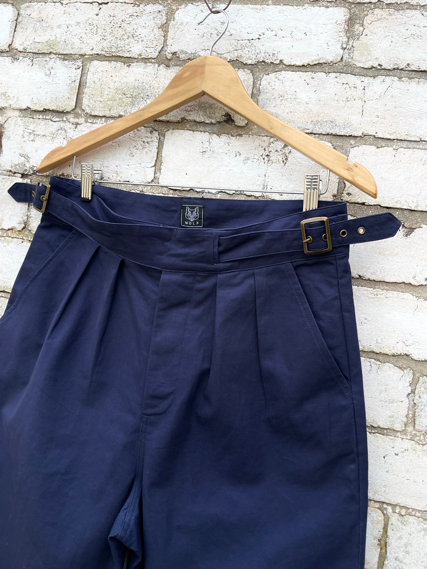 Gurkha-Hose mit hoher Taille in Armeegrün