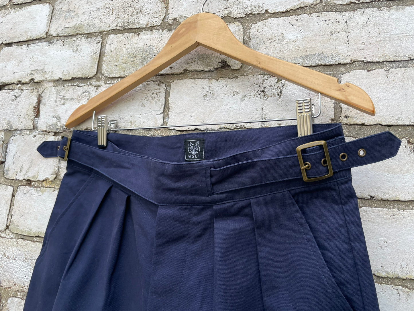 Gurkha-Hose mit hoher Taille in Armeegrün