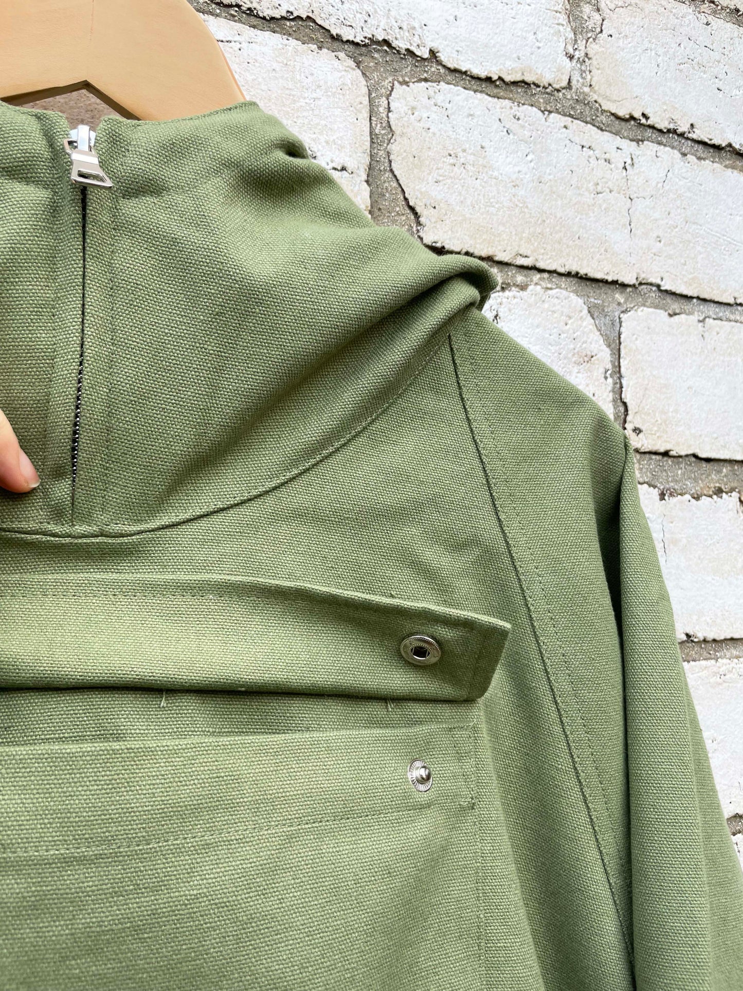 Tangerine Cadet Smock 1960s Style Cotton Canvas