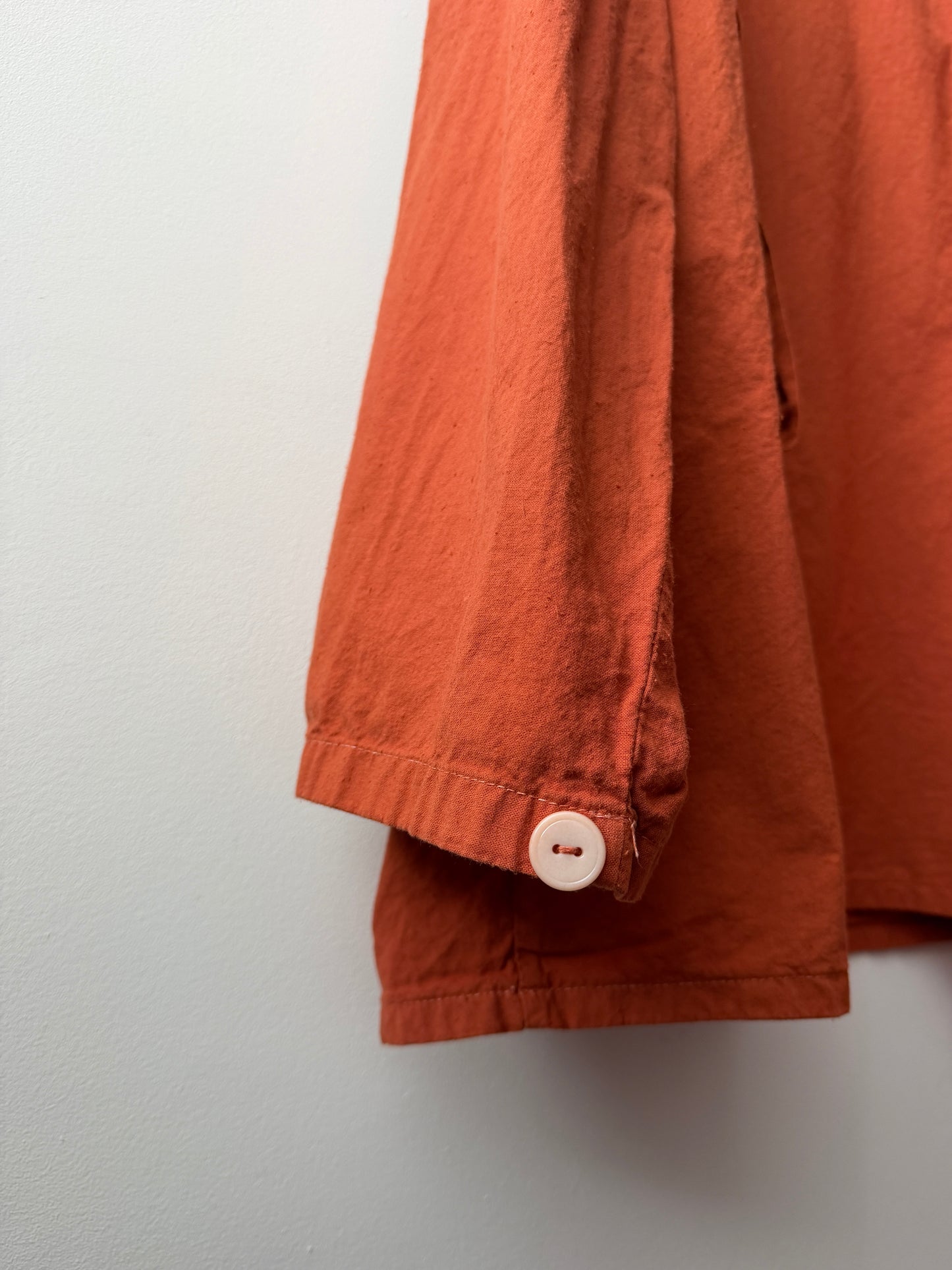 Vintage 1997s Orange Overhead Italian Smock Jacket
