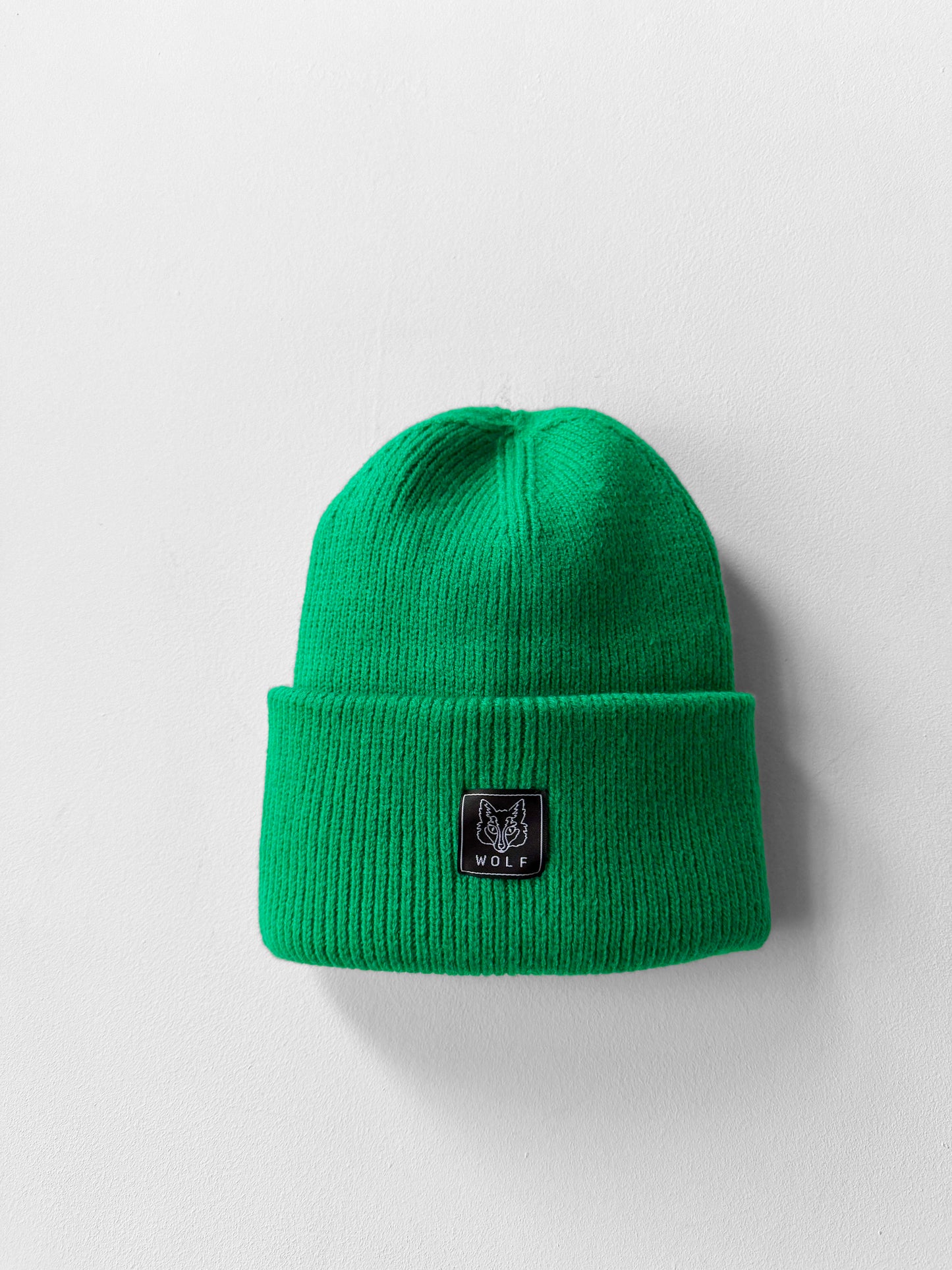 Knitted Vivid Green Beanie Hat