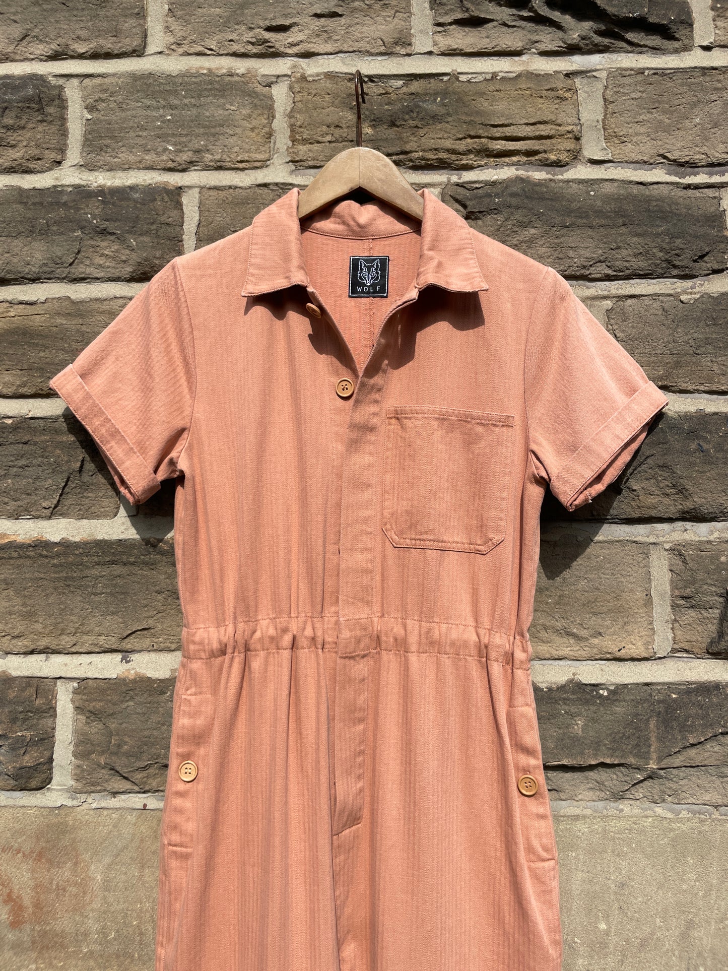 Unisex Short Sleeve Pink Coveralls Jumpsuit