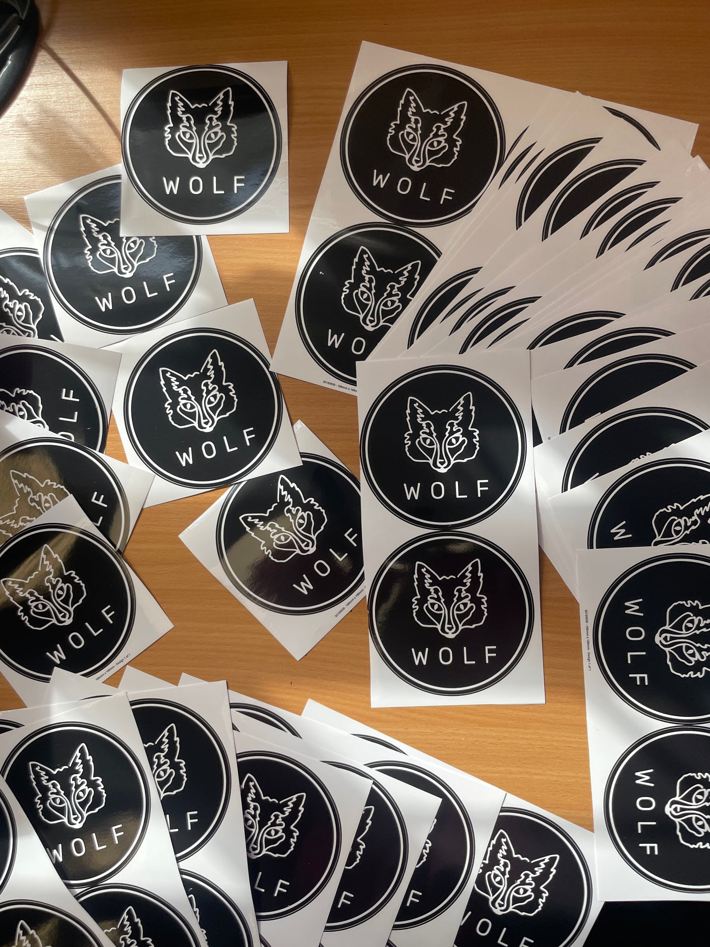 10cm WOLF Scooter Bumper Sticker Vinyl UV Resistant