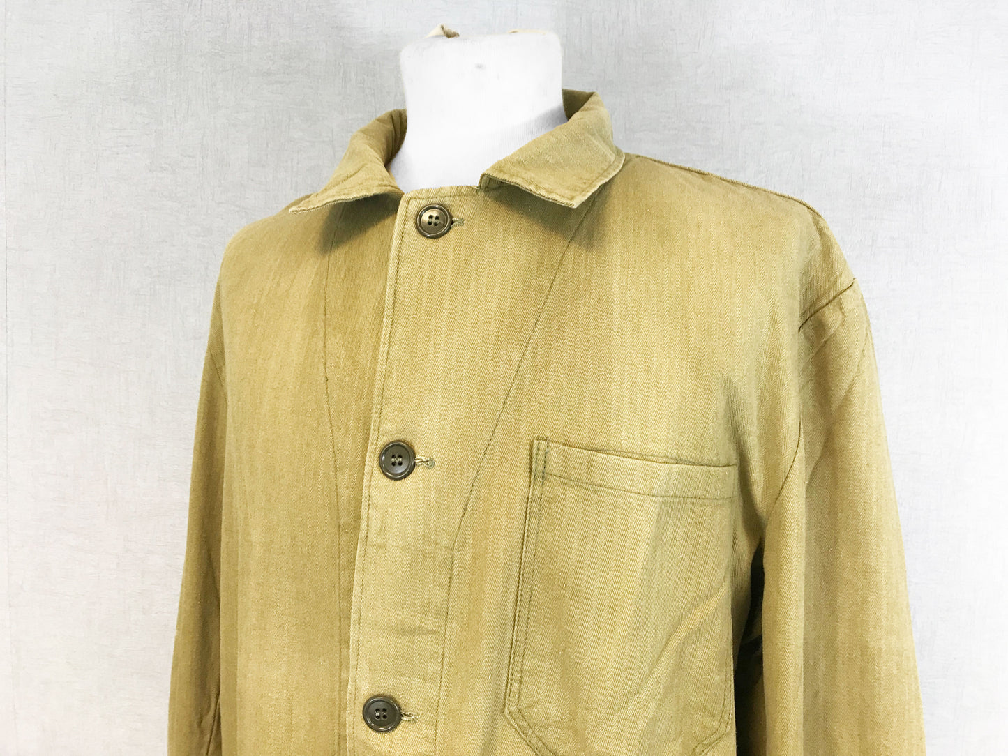 Vintage 60s Faded European Workwear Duster Jacket
