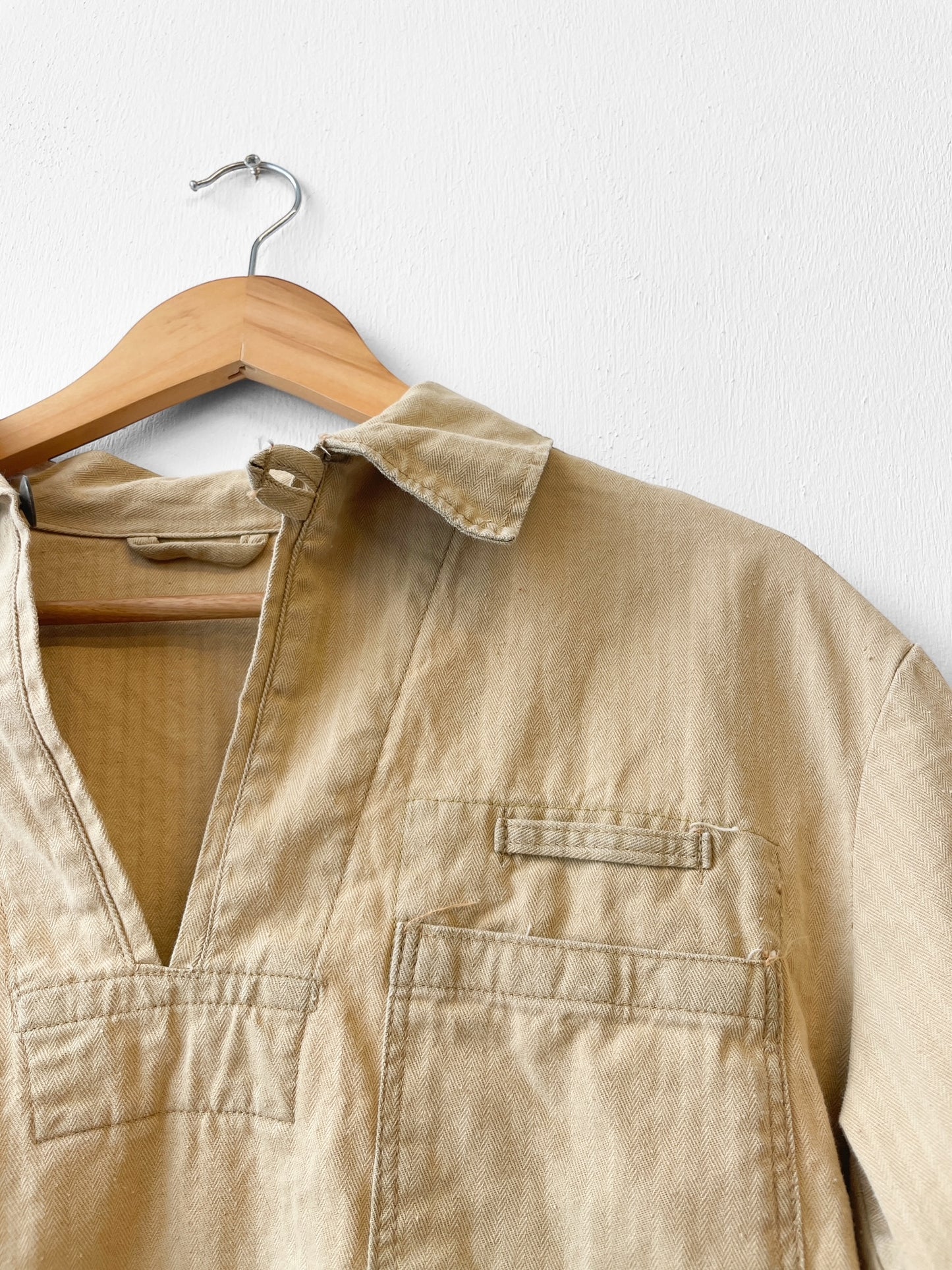 Vintage Peasant Top Faded Cotton Smock T-Shirt