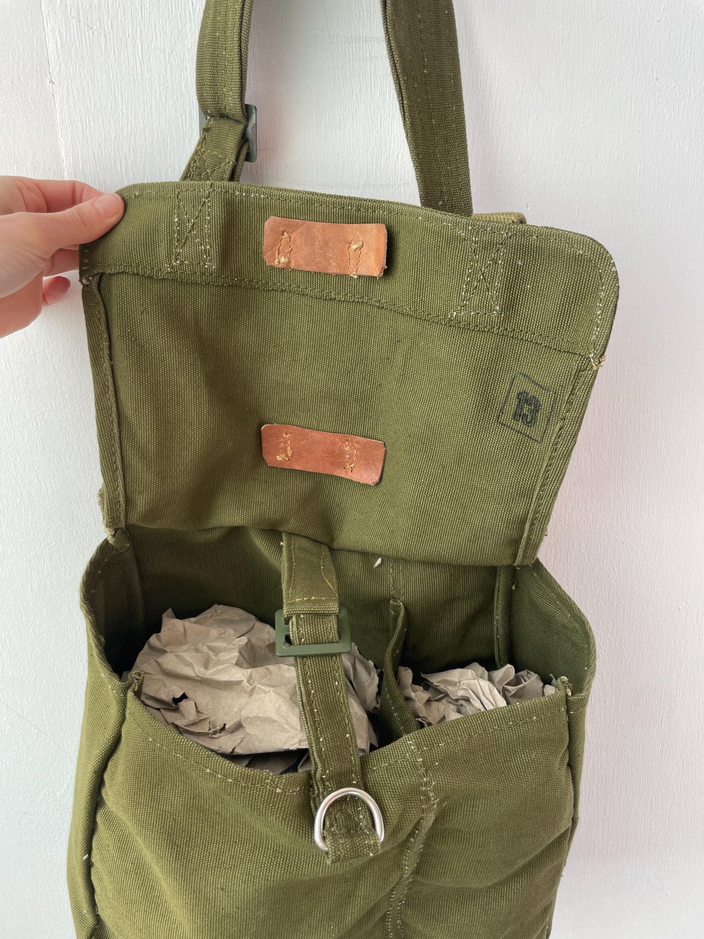 Vintage 1970s Canvas Satchel Messenger Bag