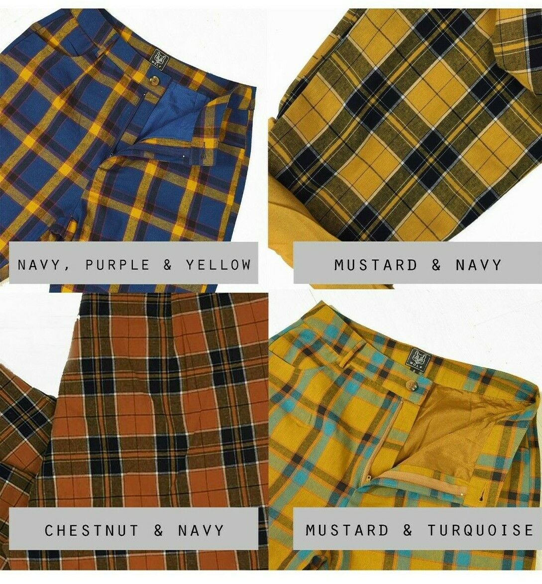 Karierte Clueless-Hose mit hoher Taille