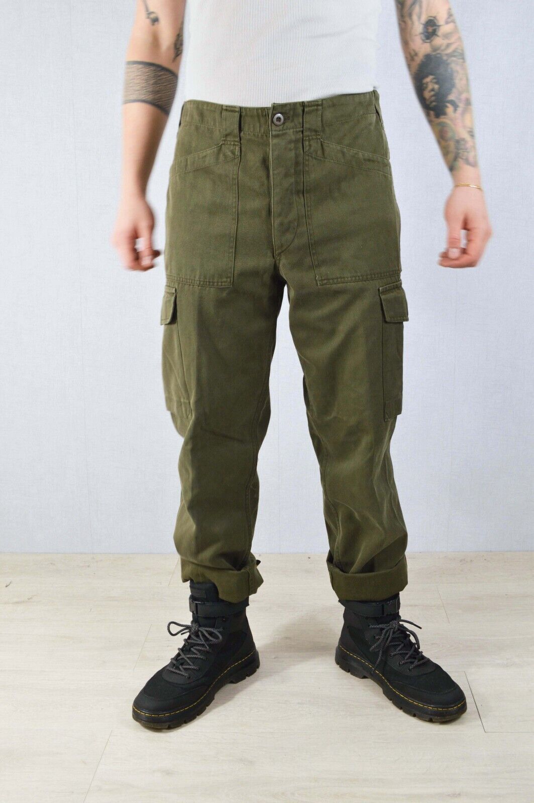Vintage Fatigue Cargo Trousers