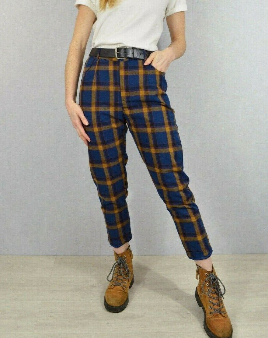 Clothing Tartan Pants Yellow Check Blue And Yellow Plaid Pants