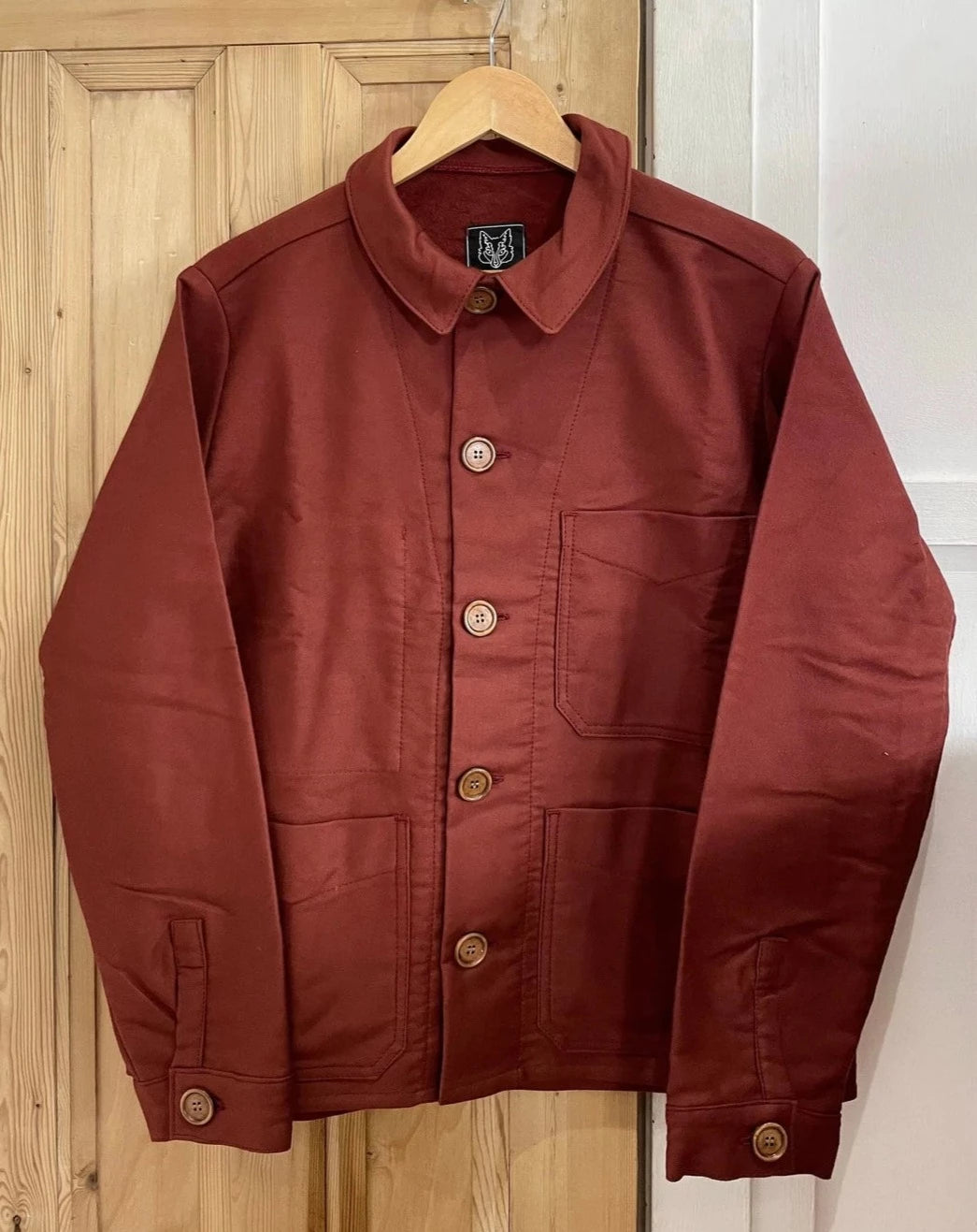 50s Moleskin French Chore Jacket Rust Brown Wolf Clothing Collective Ltd
