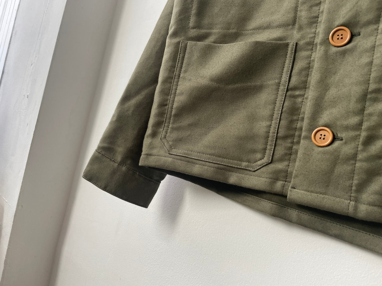 50s Moleskin French Chore Jacket Moss Green 2XL 3XL