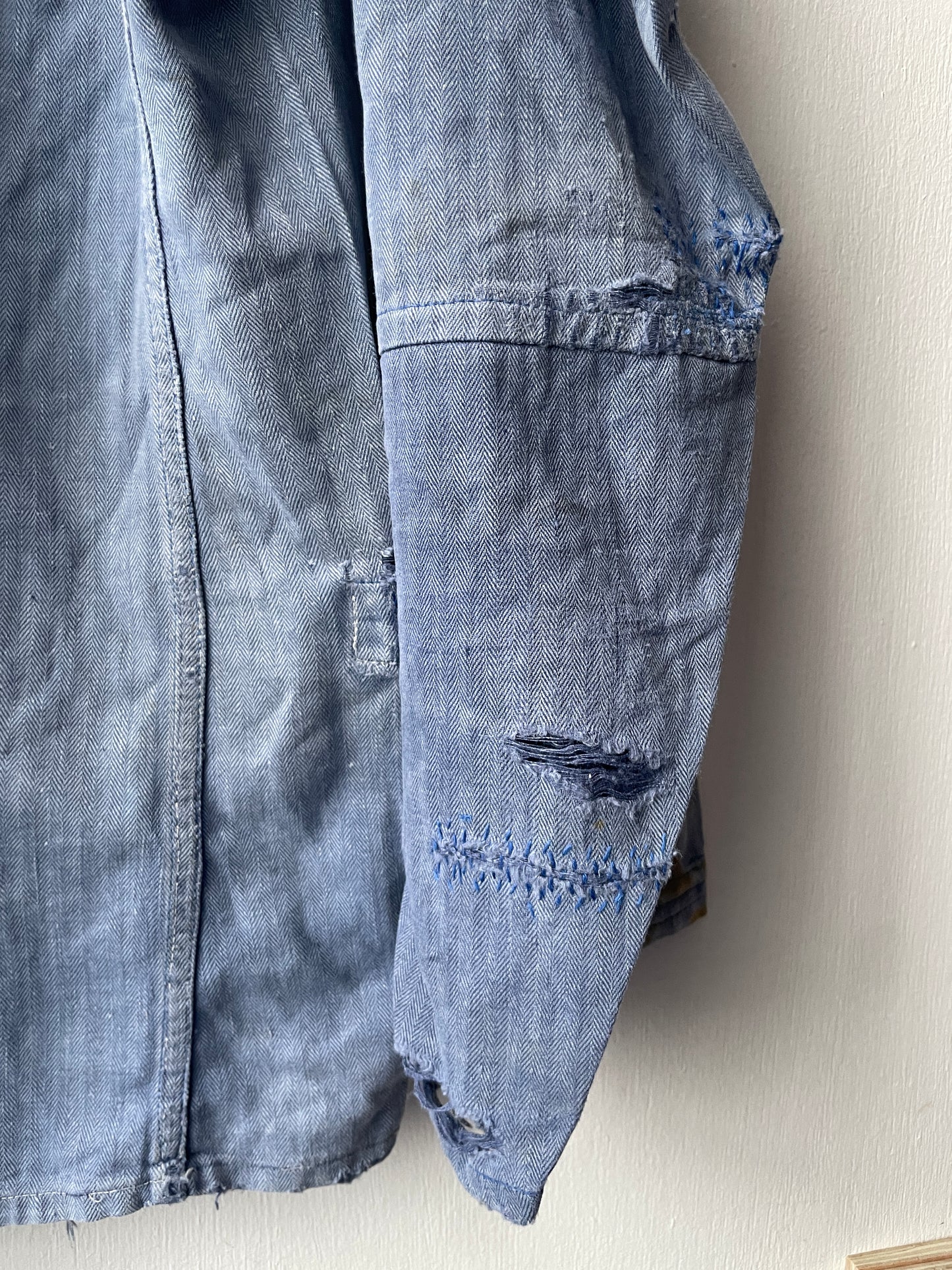 Vintage Distressed Sashiko Patched Jacket