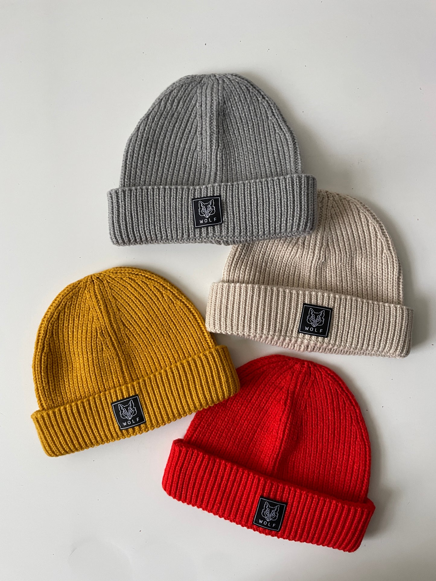 WOLF Fisherman Beanie Chunky Knit Hat