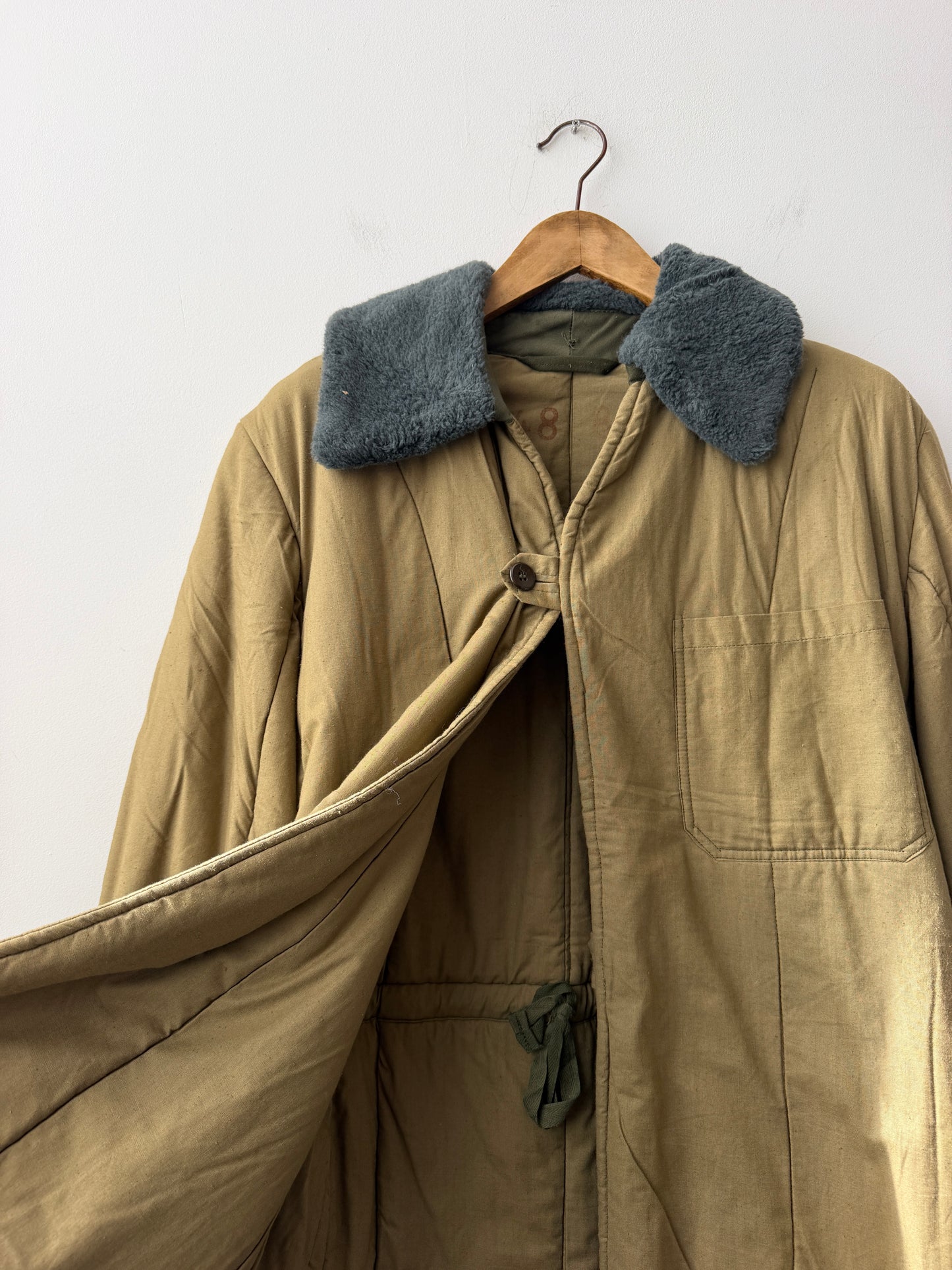 Vintage Cotton 1960s Parka Liner Camel