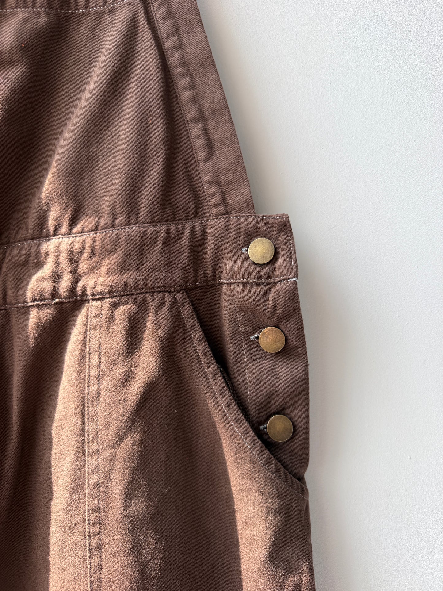 Brown French Workwear Dungarees