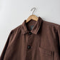 Brown French Chore Jacket 60s Style Cotton Twill Reworked