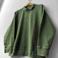 Faded Quarter Zip Sweatshirt Bottle Green Washed Cotton