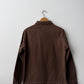 Brown French Chore Jacket 60s Style Cotton Twill Reworked
