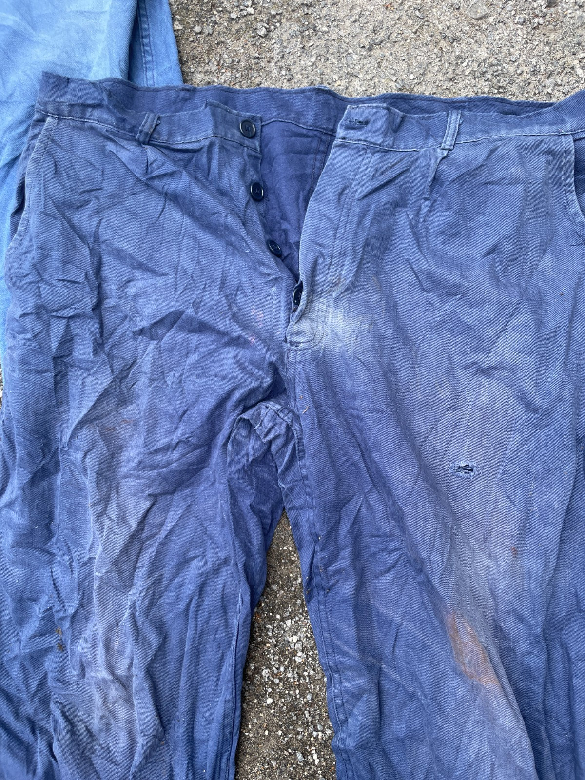 4 x French Workwear Trousers x European Distressed Chore Pants - Wholesale Job Lot