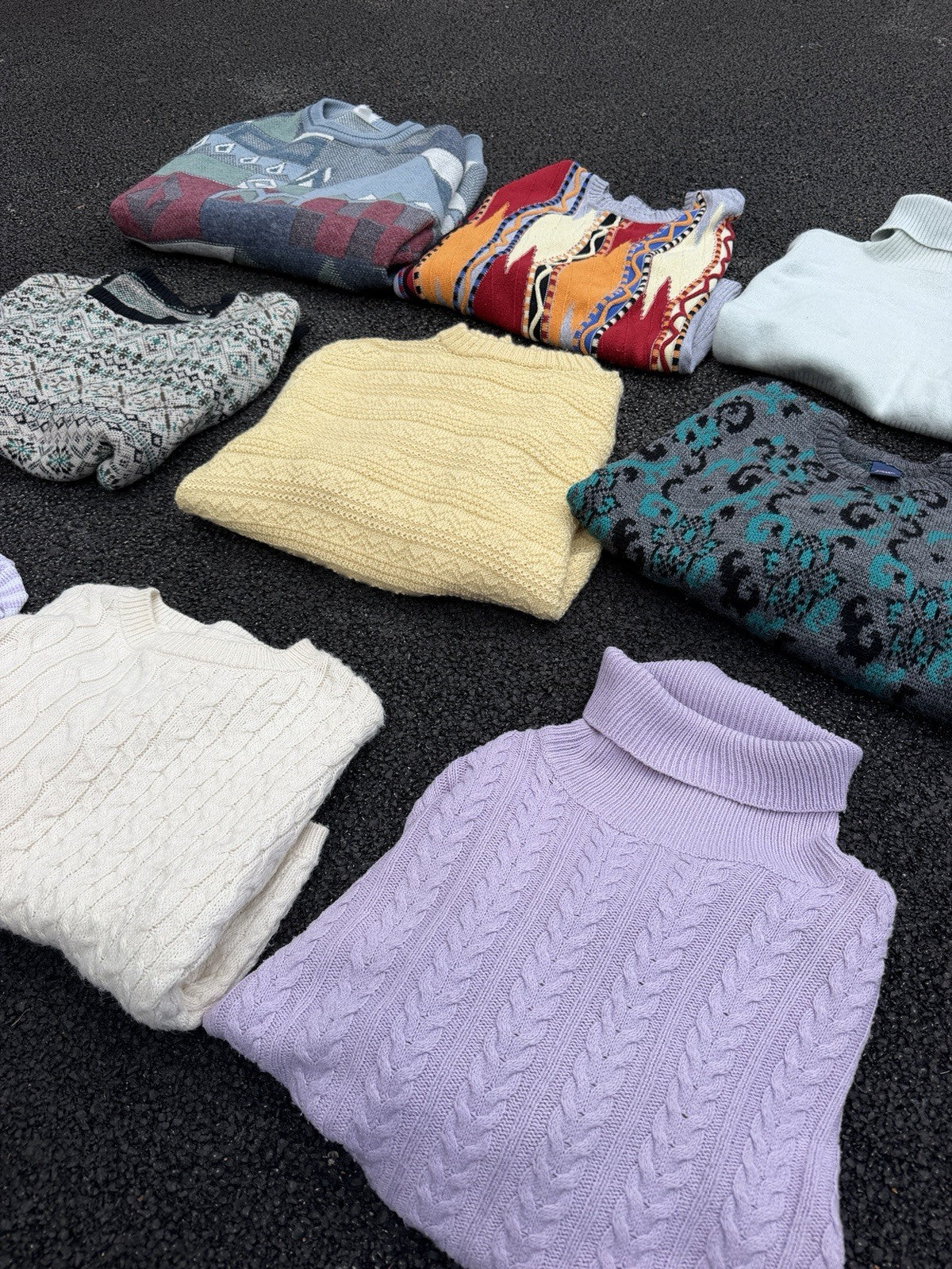 9 Jumpers Clothing Bundle Vintage Knitwear Wholesale Job Lot
