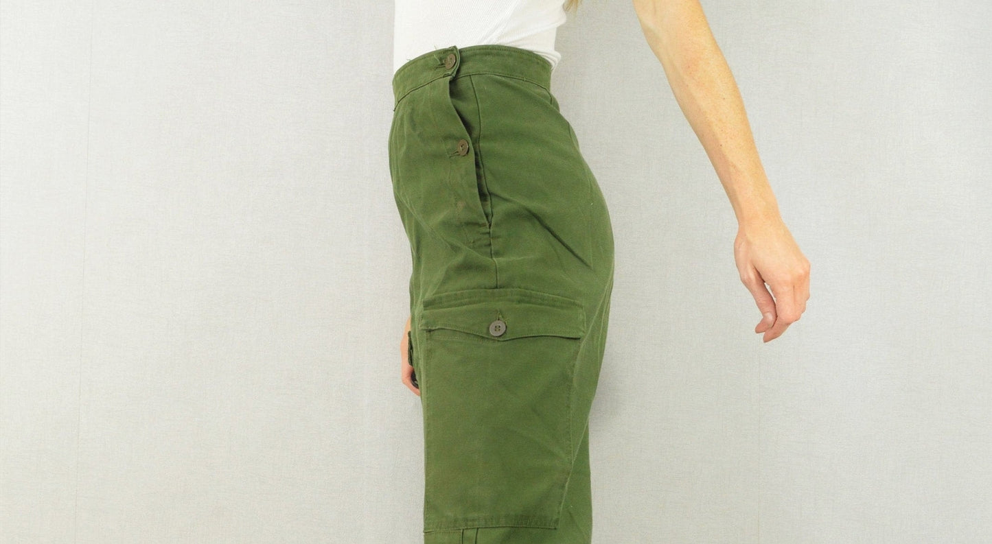 5 x Vintage Army Cargo Trousers - High Waist Swedish - Wholesale Job Lot