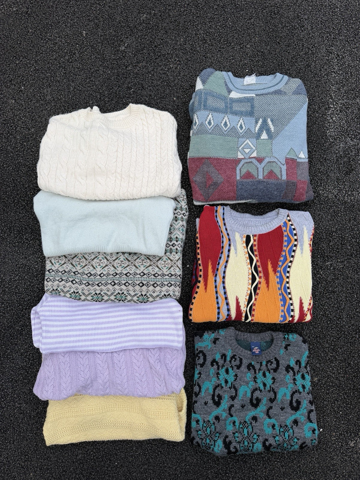 9 Jumpers Clothing Bundle Vintage Knitwear Wholesale Job Lot