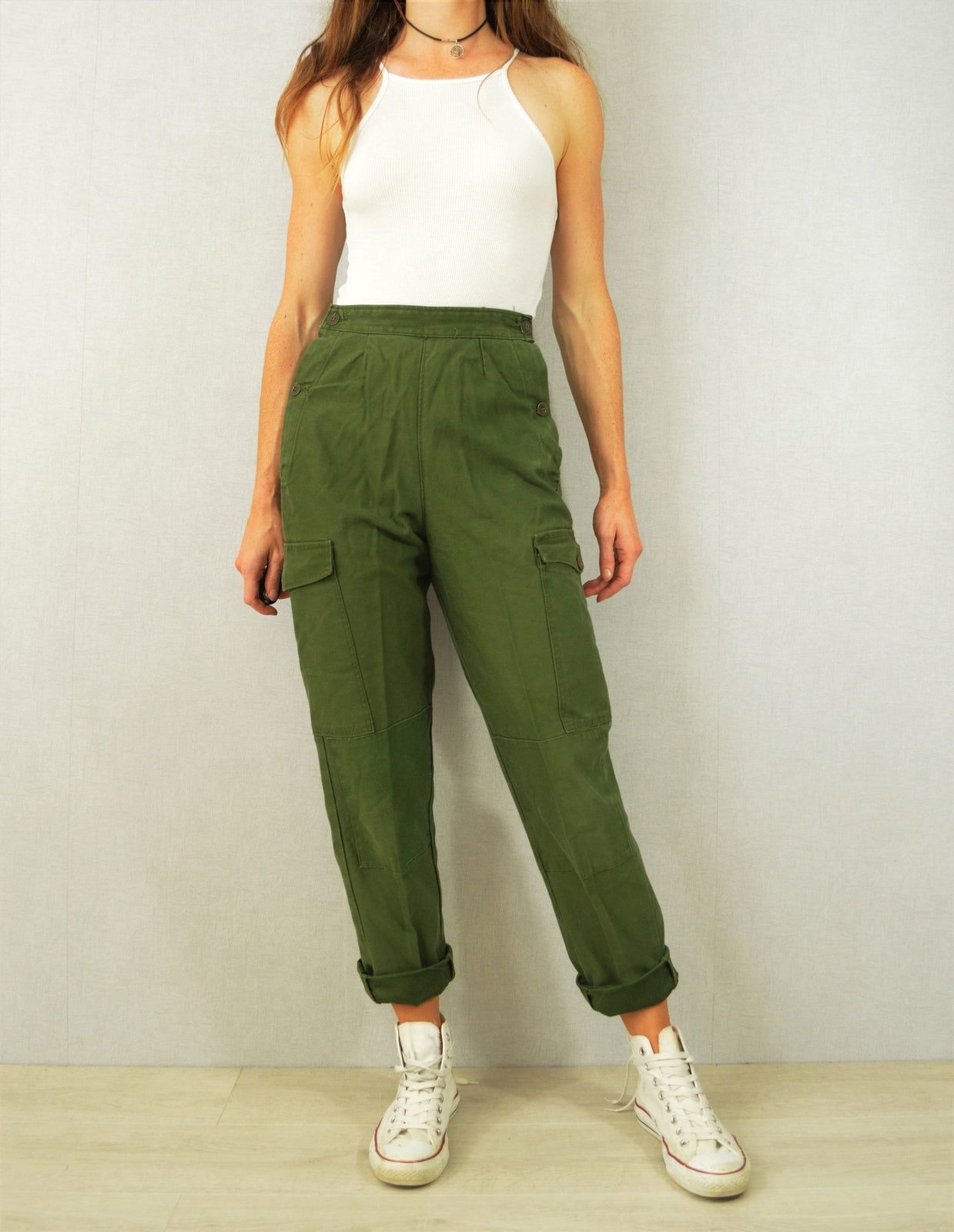 5 x Vintage Army Cargo Trousers - High Waist Swedish - Wholesale Job Lot