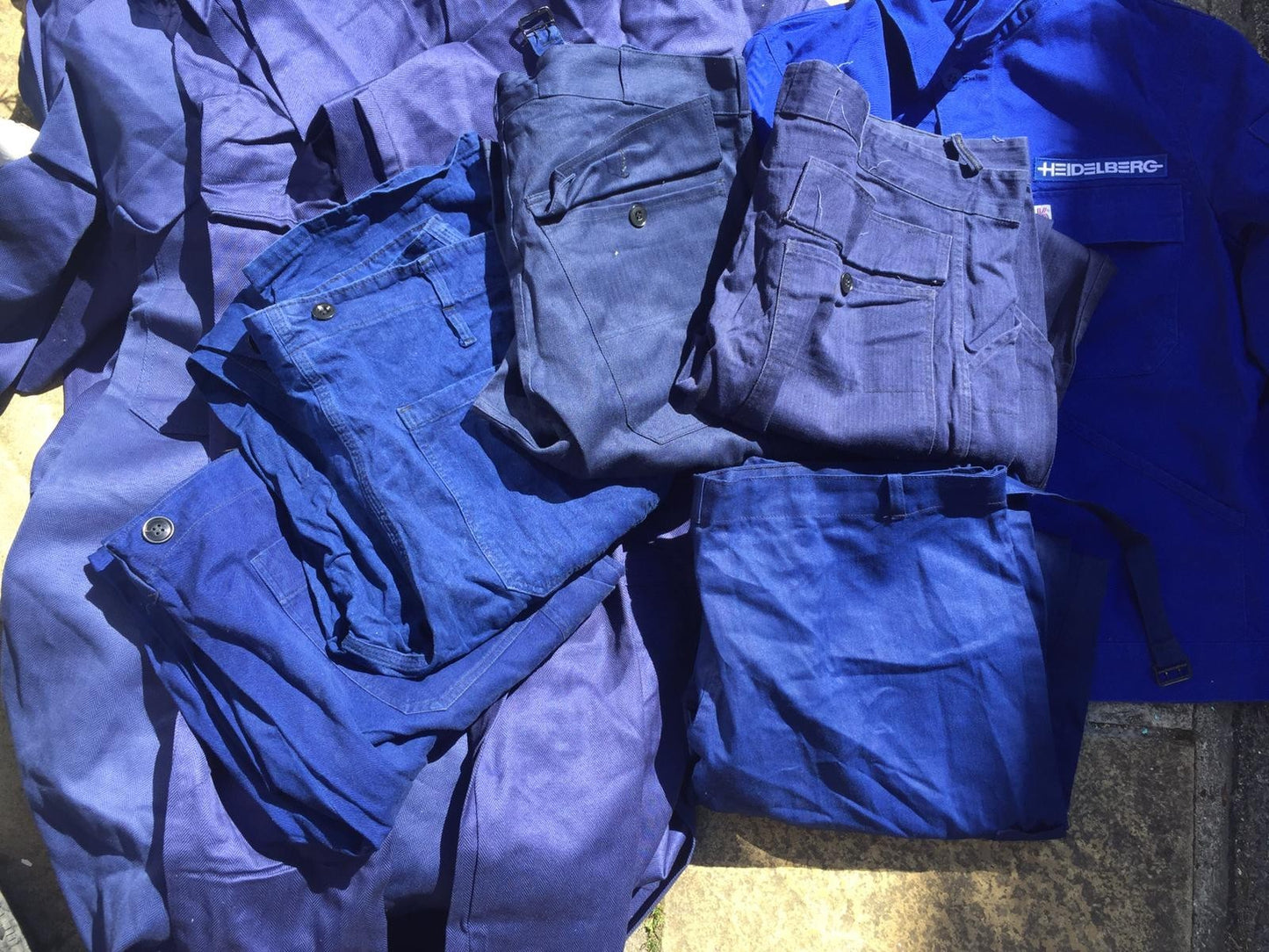 4 x French Workwear Trousers x European Distressed Chore Pants - Wholesale Job Lot