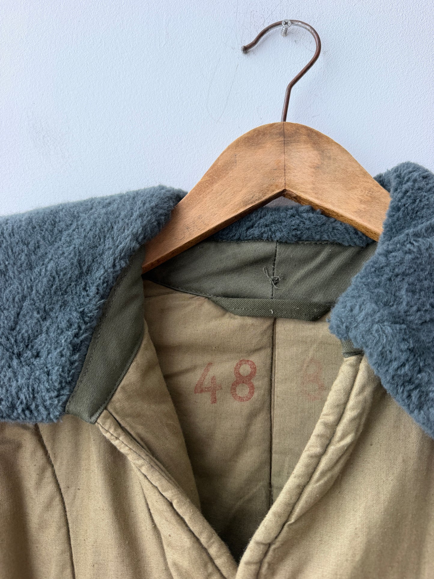 Vintage Cotton 1960s Parka Liner Camel