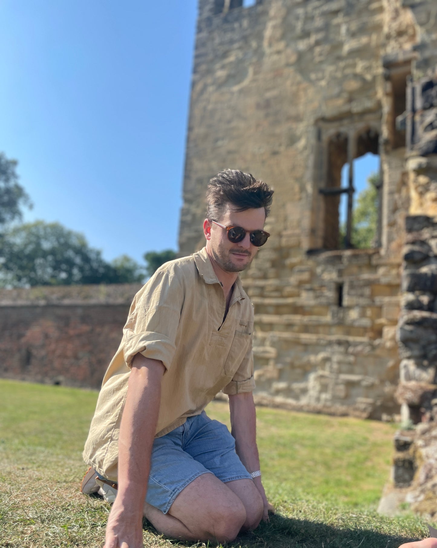 Vintage Peasant Top Faded Cotton Smock T-Shirt