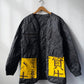Vintage Black Liner Reworked Japanese Yellow Pockets
