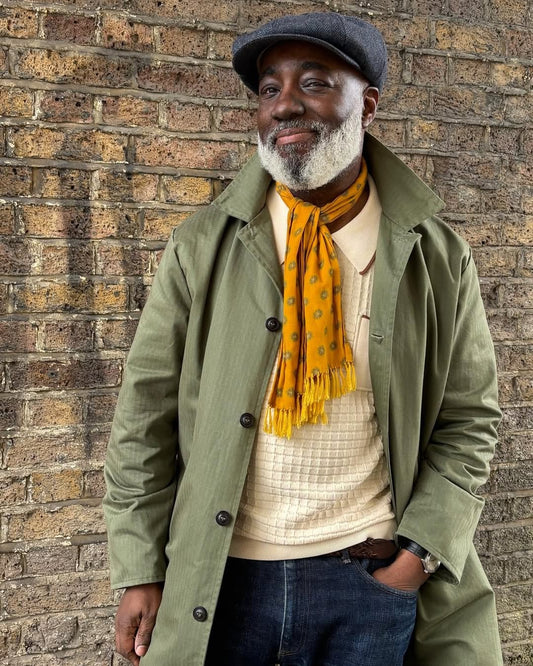 Waxed Cotton Mac Raincoat Duster Jacket Army Green