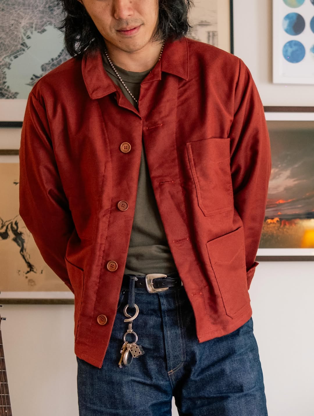 Rust Moleskin Chore Jacket