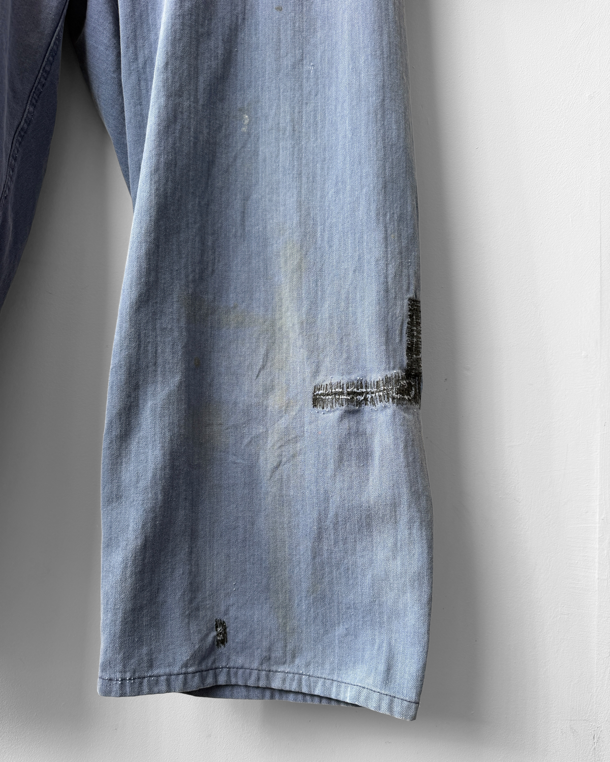 Vintage Repaired Workwear Jumpsuit Blue