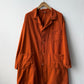 Vintage Duster Shop Coat Workwear Jacket Burnt Orange