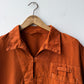 Vintage Artist Smock Pullover Top Burnt Orange 3/4 Sleeve