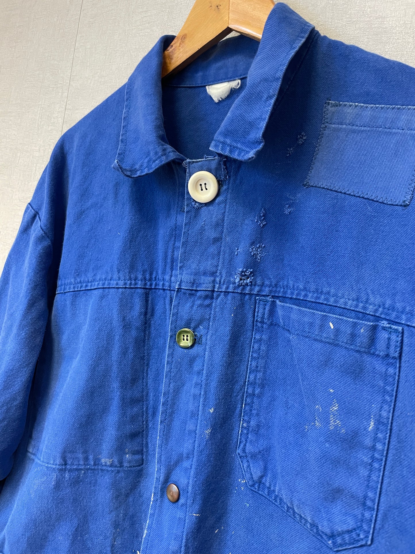 Vintage Cobalt Patched Jacket