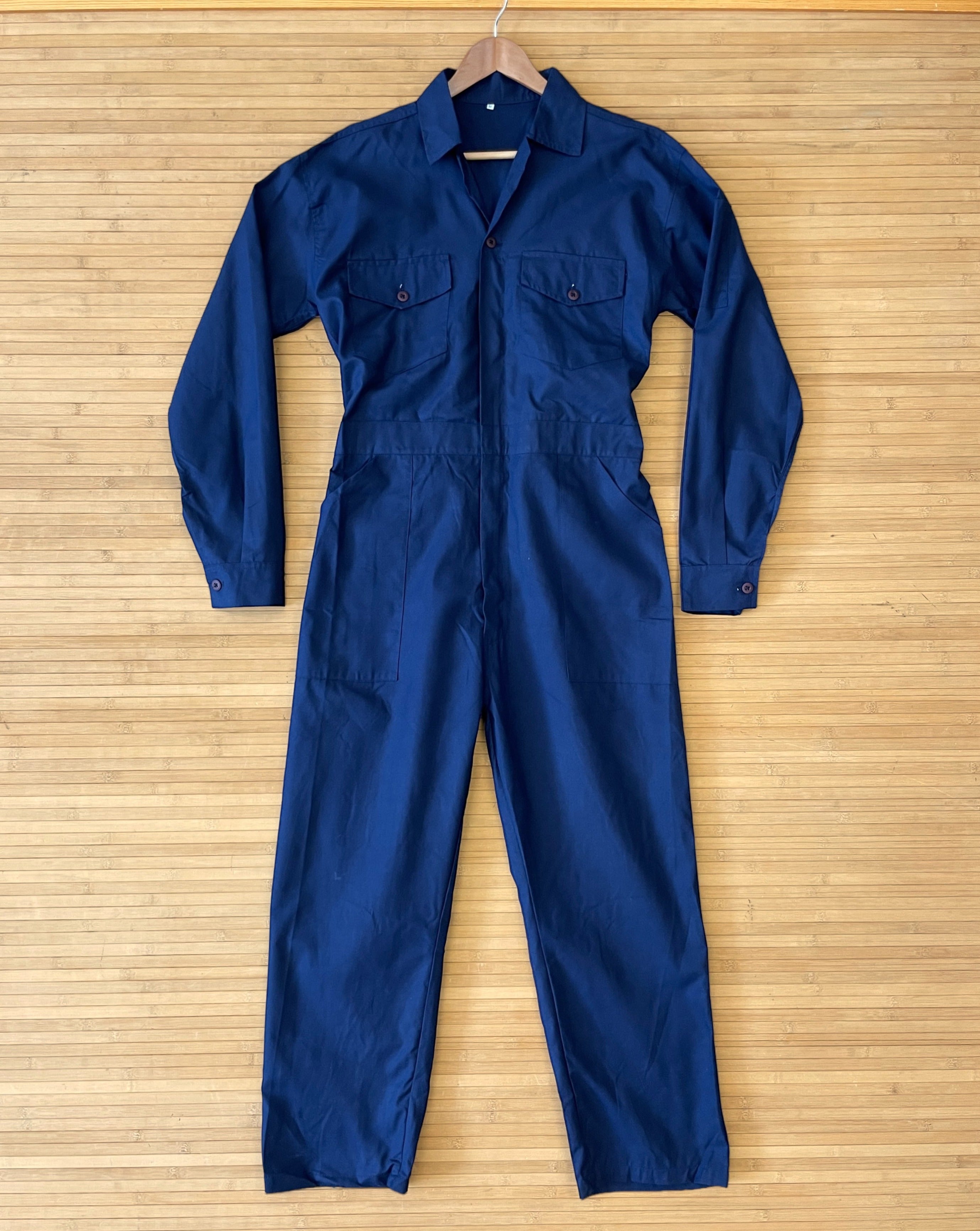 Vintage Navy Blue Jumpsuit Boiler Suit with Name Patch Size L cheapest