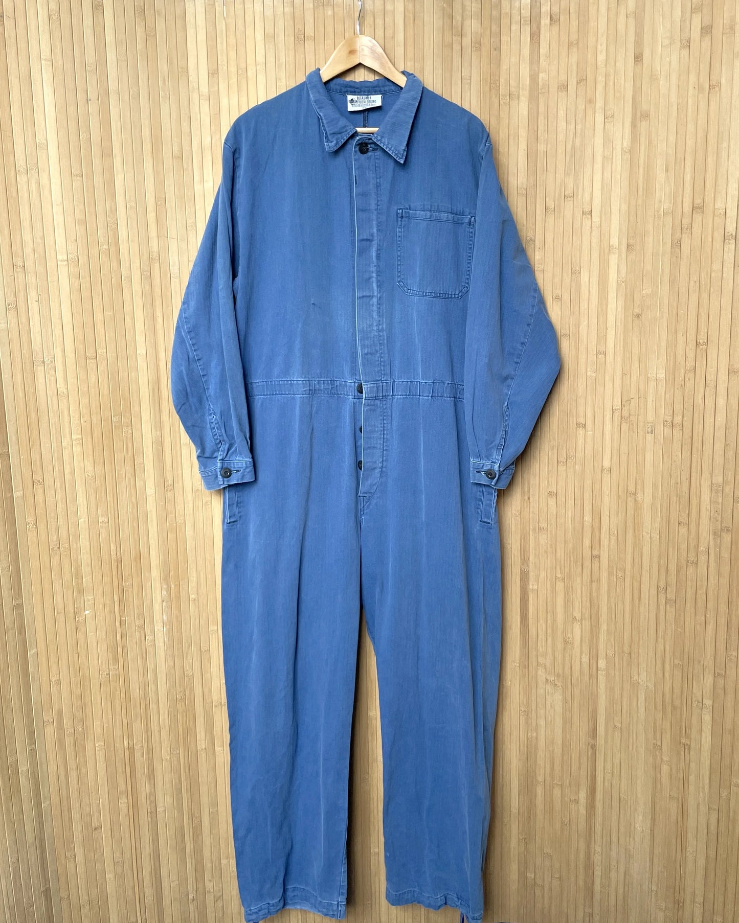 Vintage French Railroad Overalls Faded Blue