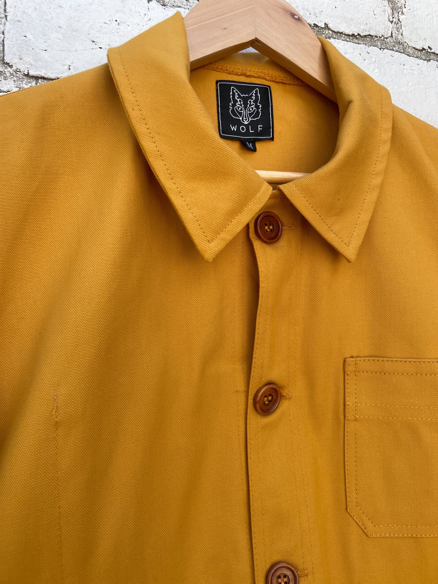 French Chore Jacket Canvas Mustard Yellow