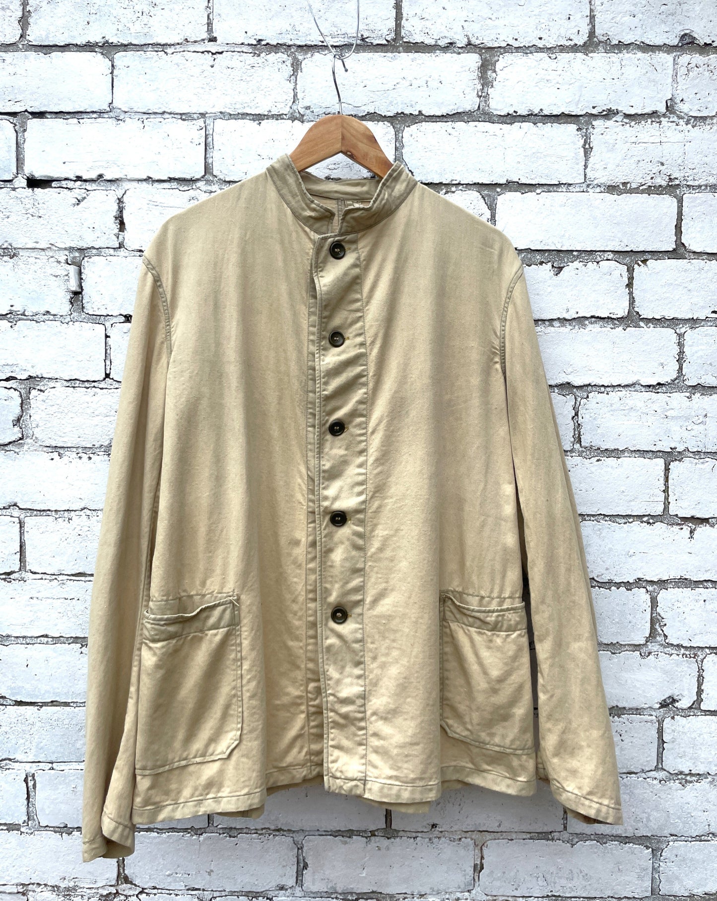 Vintage 1960s 2 Pocket Camel Brown Chore Shirt