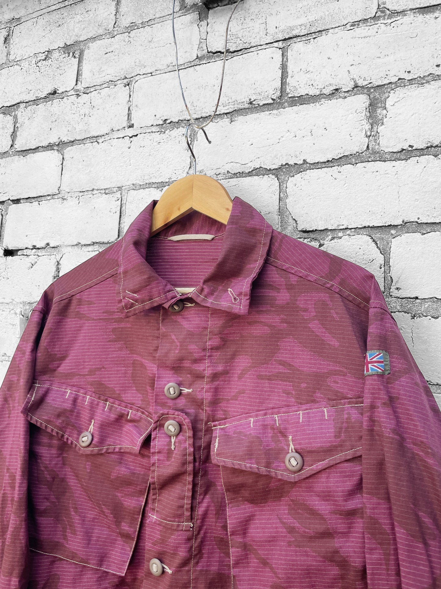 Vintage Dark Pink British Camo Jacket