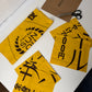 Vintage Black Liner Reworked Japanese Yellow Pockets